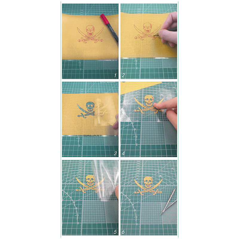 10 Stück Hobby Modell Handwerk Werkzeug leer Maskierung papier Airbrush Masking Aufkleber 1 Stück Transfer film