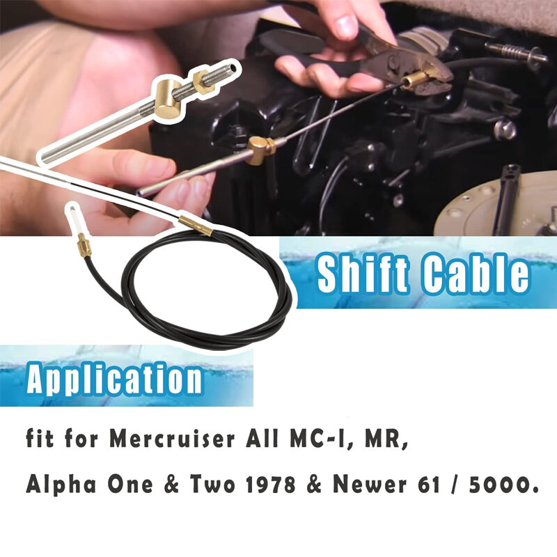ANX-Lower Shift Cable Kit, Yacht Ferramenta Acessórios, 865436A02, MerCruiser, Alfa, Gen One, Dois, 1, 2, MR, MC, 9 Pcs Set