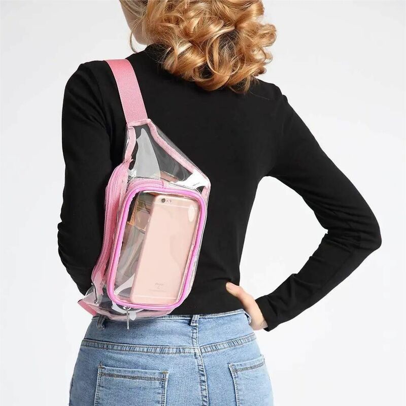 Waterproof Unisex Tote Bag Backpack Clear Waist Bag Belt Bag Clear Purse Sport Bag