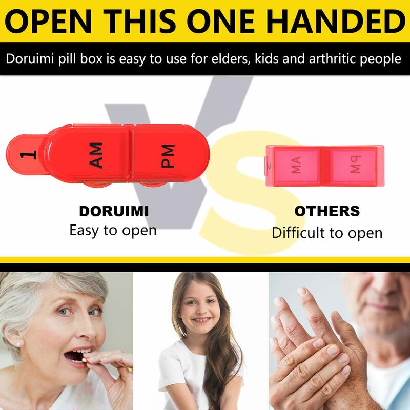 Monatlicher Pill Box Organizer 2 mal am Tag am pm Medizin box mit 32 Fächern für Vitamin Pille einfach für ältere Kinder zu verwenden