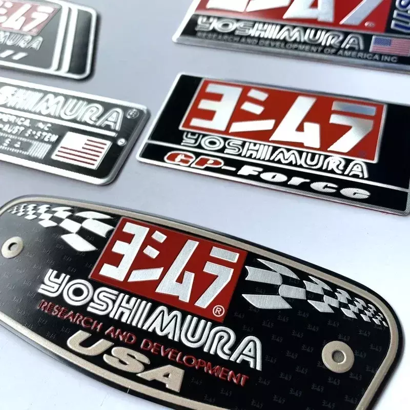ملصقات ألمنيوم لأنبوب عادم الدراجة النارية ، شارات مقاومة للحرارة لأخيه يوشيمورا ، أجزاء معدلة للسهم ، 3D CF Moto