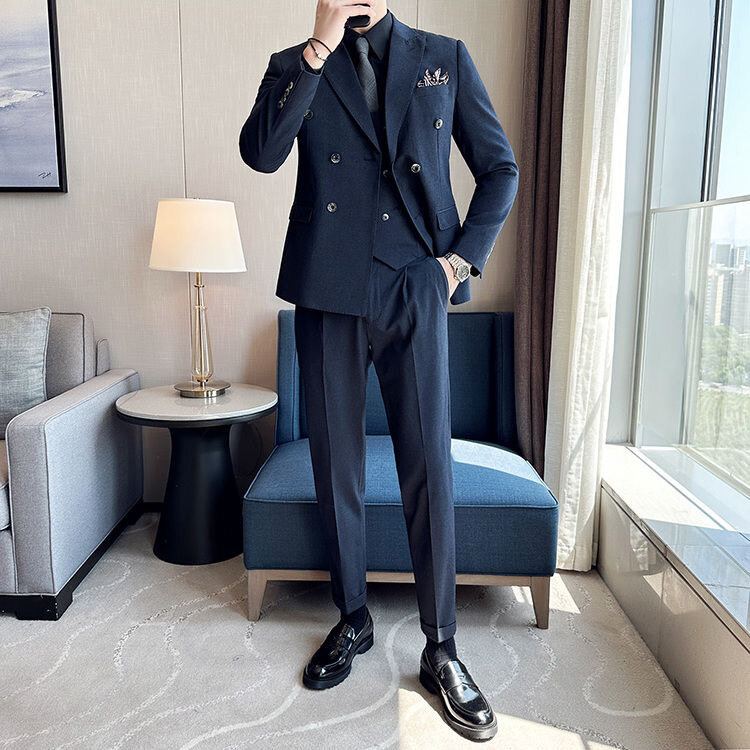 23 garnitury męskie w stylu koreańskim smukłe drużby ślubne garnitury bankietowe