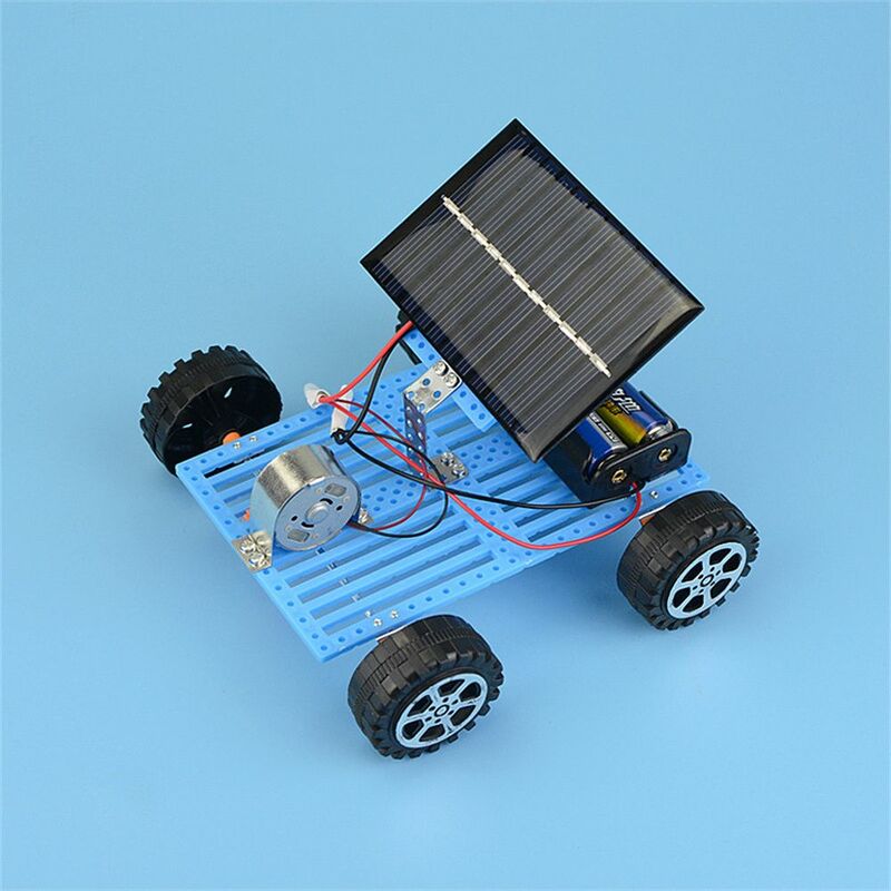 Mini samochód solarny DIY zestaw montażowy zabawka zasilana bateriami słonecznymi DIY gadżety technologiczne inteligentne zabawki edukacyjne prezent dla uczniów szkoły podstawowej zabawka