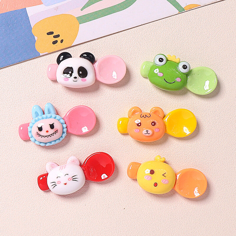 1:12 Mini Cartoon Animal Scoop Tableware Resin For Kids Dollhouse Home Decoration Accessories