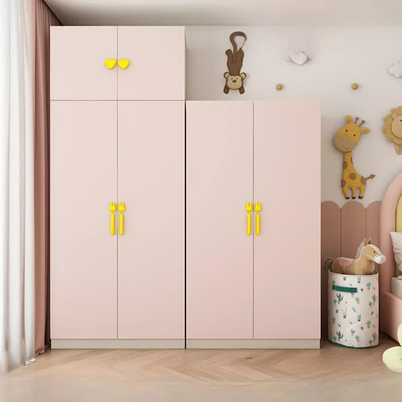 Cabinet Children's Wardrobes Pink Bedroom Clothes Wardrobe Organizer Closet Shelves Meuble De Rangement Home Furniture CY50CW