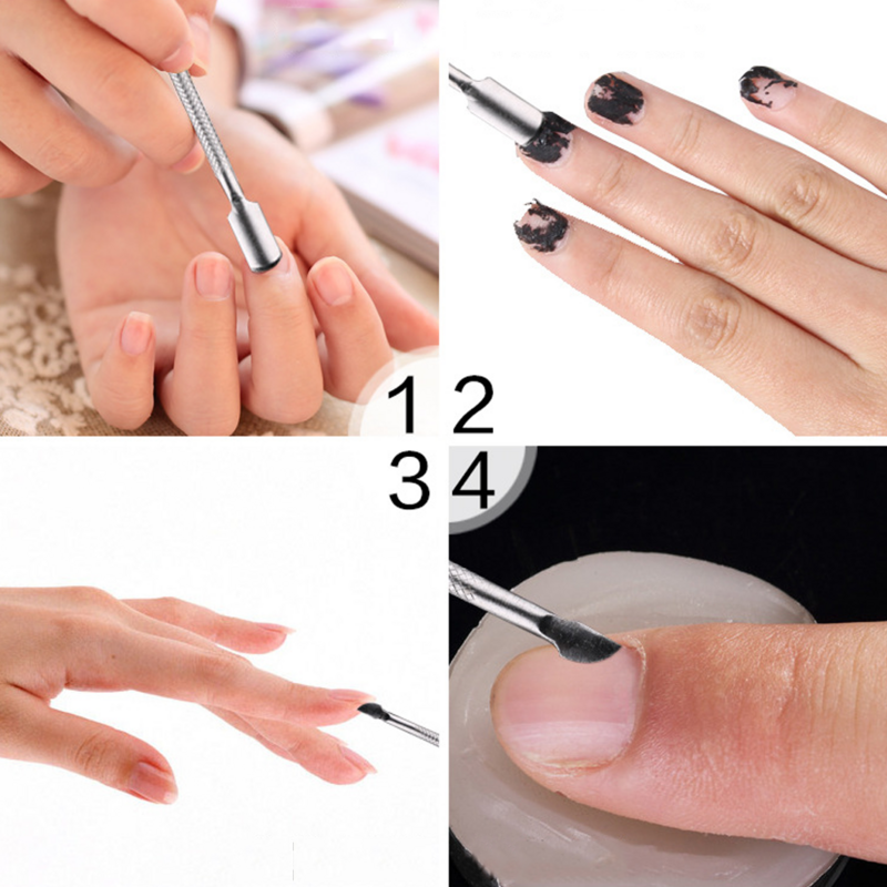 Pusher per cuticole per unghie a doppia estremità in acciaio inossidabile rimozione della pelle morta Manicure Cleaner Care Nails Art Tool tutto per Set Manicure