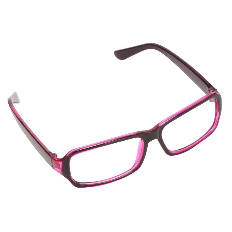 Óculos de plástico Full Rim para homens e mulheres, óculos preto e roxo