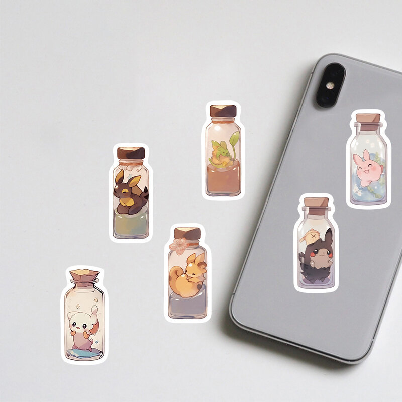 10/30/50/100pcs Cute Bottle Animal Cartoon Stickers Aesthetic Decals Laptop Suitcase Luggage Decoration Sticker Kids Classic Toy