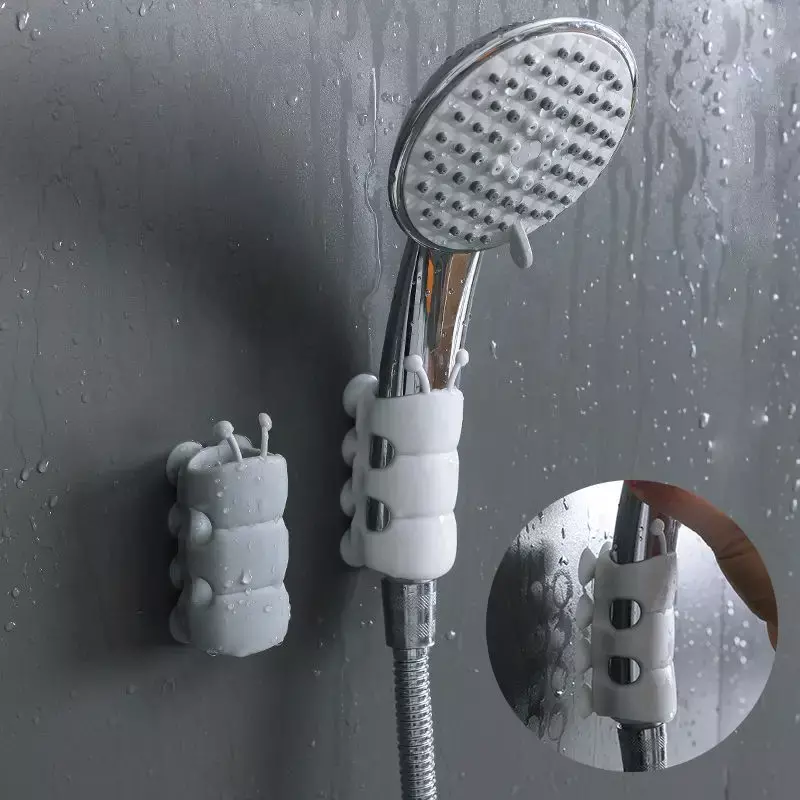 Portátil Ventosa Shower Head Holder, ajustável Silicone Wall Vacuum Cup, banheiro e casa