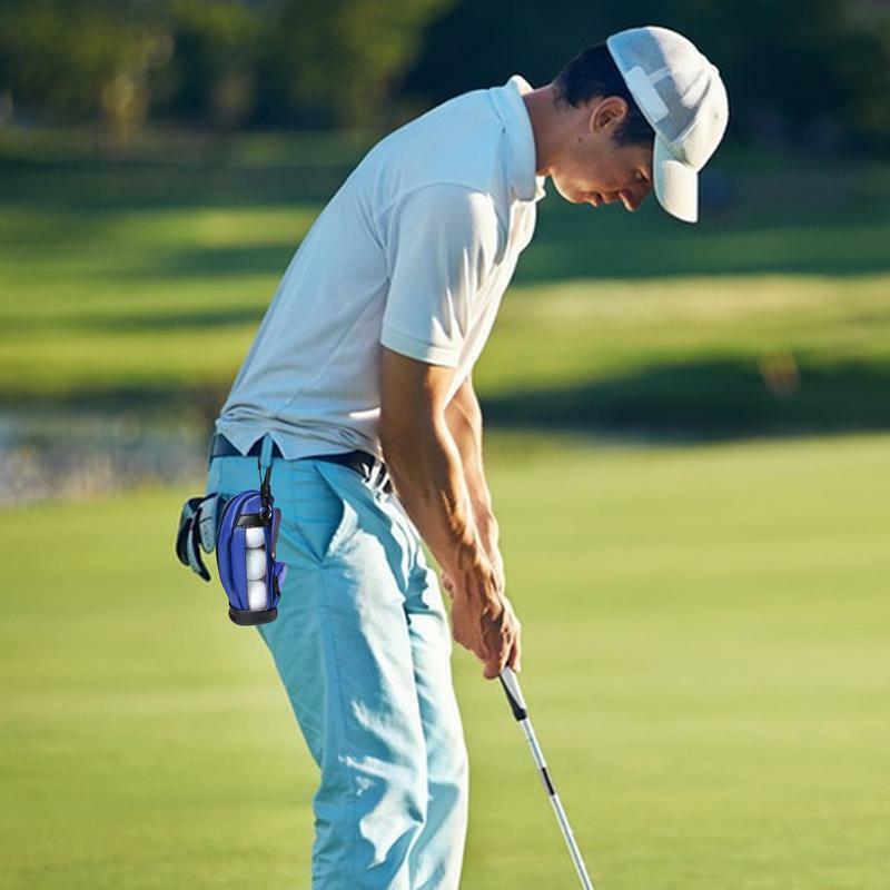 Golfbalzak Waterdichte Pu Golf Accessoire Tas Met Rits Sluiting Duurzame Bal Tas Mini Golfbal Tas Voor Volwassenen Buiten