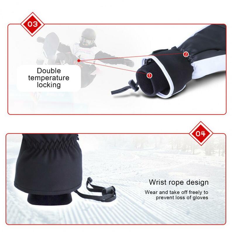 Accogliente interno cinque dita blocco della temperatura Unsex sport all'aria aperta guanti caldi guanti invernali in fibra di poliestere sport all'aria aperta