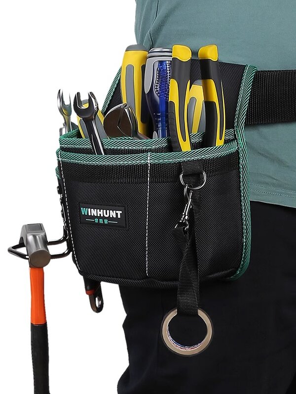 Multi-function Oxford Cloth Storage Waist Toolbag Electrician Portable Bag Slip Pockets Woodworking Sturdy Tool Kit