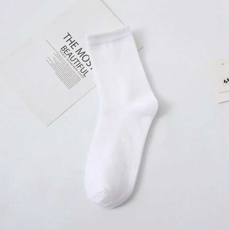 Spring and autumn solid colors Men and women Hong Kong wind Korean version of trendy  heated socks