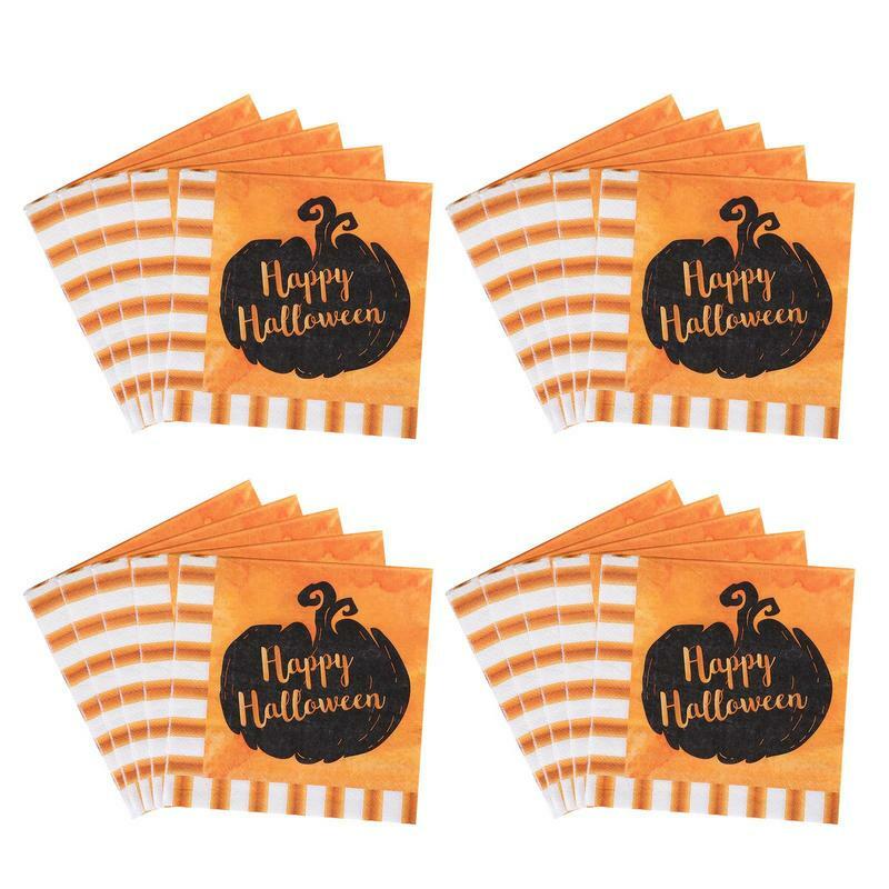 Halloween Napkins 2Layers Halloween Paper Napkins Tablecloths Room Halloween House Horror Party Decor Table Supplies 2023