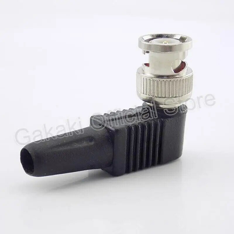 Conector macho BNC, RF Coaxial, cabo RG59, adaptador de cauda de plástico para vigilância CCTV, câmera, vídeo, áudio, Twist-on
