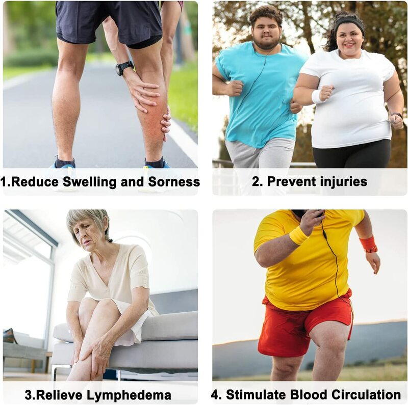 3/5 paia di calze a compressione vene Varicose calze al ginocchio Anti fatica sollievo dal dolore calze a compressione sportive viaggi Plus Size