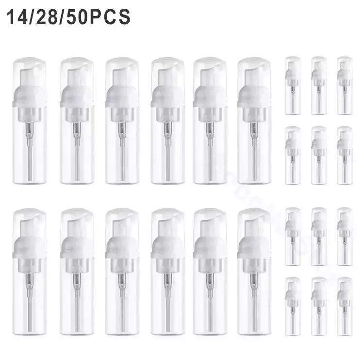 투명 빈 속눈썹 거품 펌프 병, 크림 클렌저, 거품 플라스틱 병, 마스카라 클렌징 병, 14 개, 28 개, 50 개