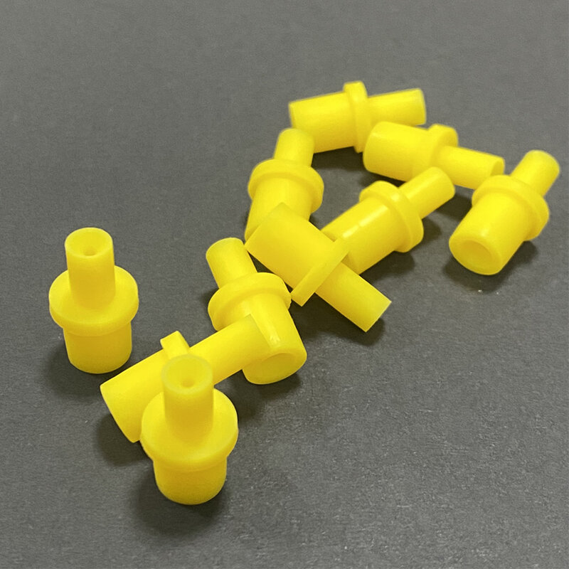 Żółta strzykawka silikonowa miękka pompująca powietrze z pustym złączem gumowym 4 4.0 4mm wkład atramentowy urządzenia do oczyszczania ciss