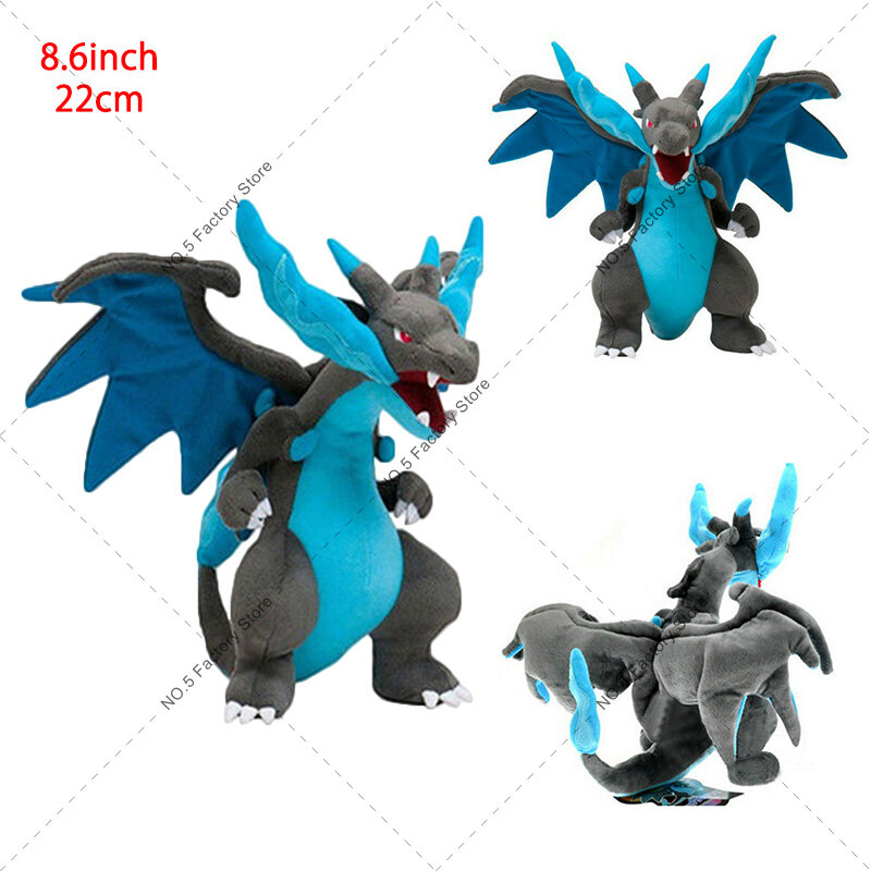 Charizard-juguetes de peluche de Pokémon Mega Evolution X & Y Charizard, 18 estilos, animales de peluche suaves, muñeco de juguete, regalo para niños