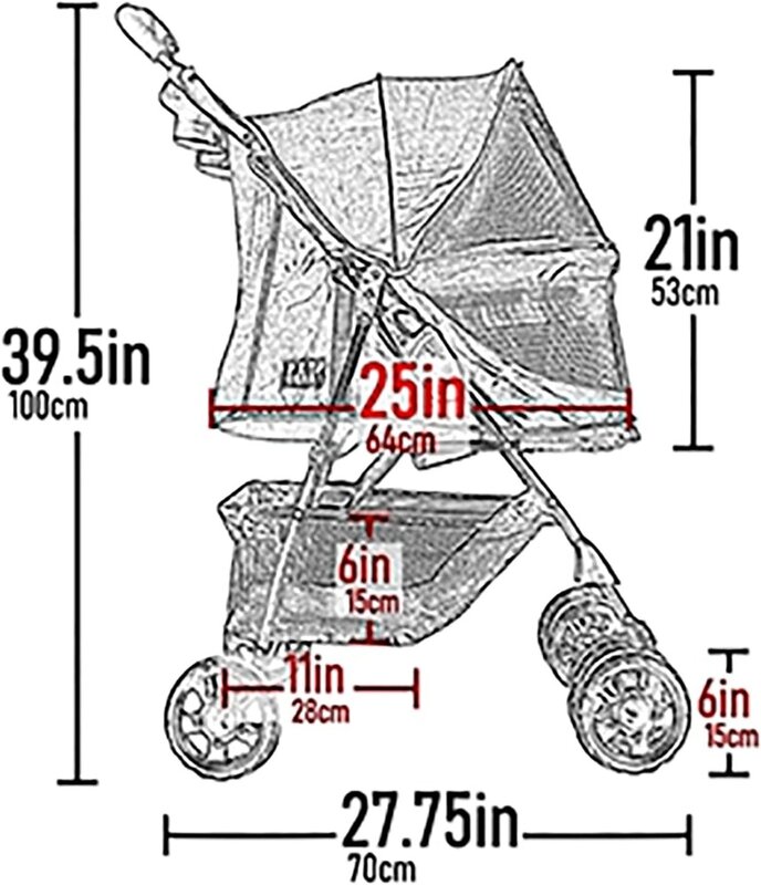 Детская прогулочная коляска для собак и кошек, без молнии, легко складывается, со съемной подкладкой
