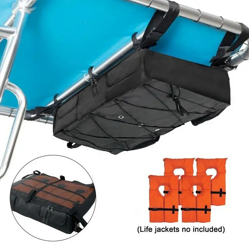 Bolsa de almacenamiento para chalecos salvavidas de barco, bolsa de tela Oxford 600d de gran capacidad, impermeable, con cuerda elástica