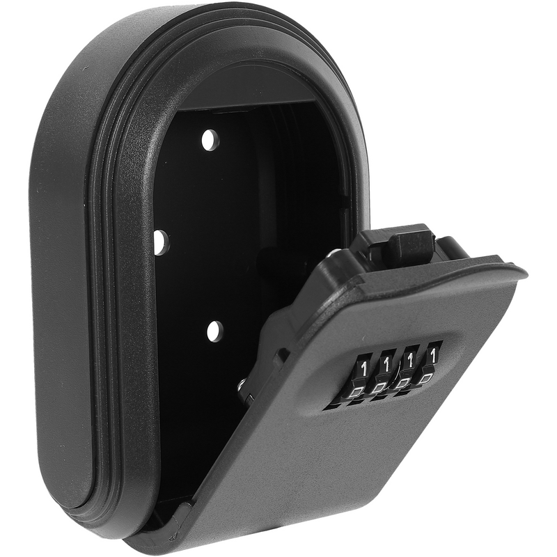 키 박스 암호 잠금 문짝 벽 장착 안전 (블랙) 키 보안 안전 박스 숨기기, 야외 소형 숨기기 키 체인, 외부 거치대, 1pc