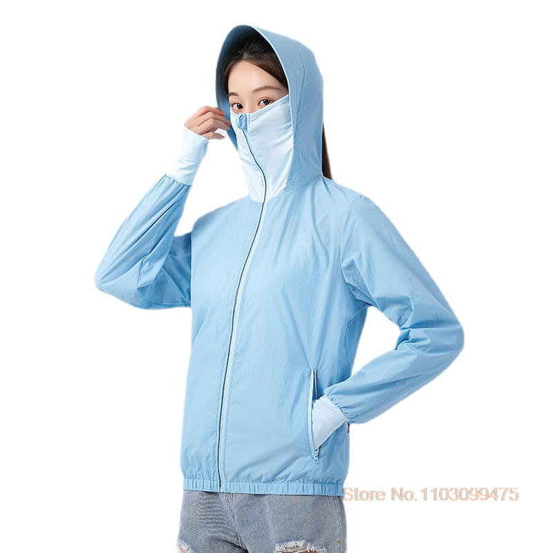 Sunscreen Cooling Fan Suit Men's Hooded Women's Air Conditioning Suit Cooling Fan Jacket  Summer Cycling Hiking  Sunscreen Suit