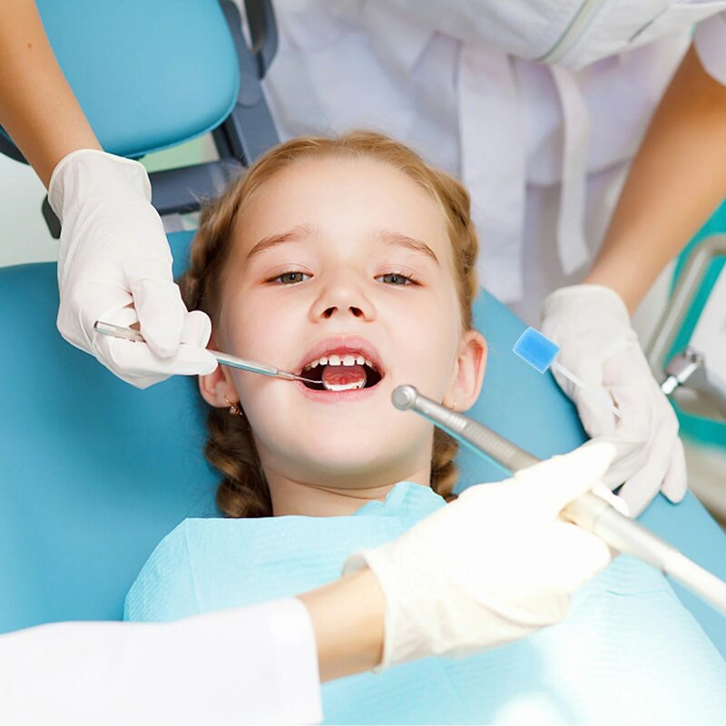 Dentista boca esponja goma cuidados swabsticks para casa, azul, 50pcs