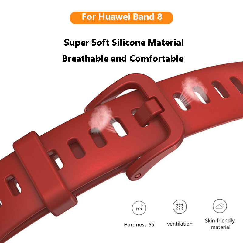 Gelang jam silikon untuk Huawei Band 9 tali tali pengganti untuk gelang Huawei Band 8 Correa