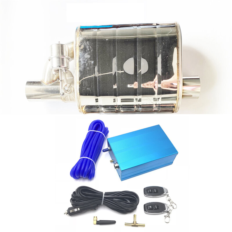 Sistema de escape de coche L + R, Kit de tubo de escape de Control de válvula de vacío, silenciador Variable, interruptor de silenciador inoxidable, escape de sonido