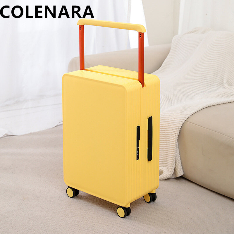 COLENARA-equipaje de mano para hombre y niña, Maleta de viaje con ruedas, Maleta de viaje de cabina, resistente, 20 ", PC