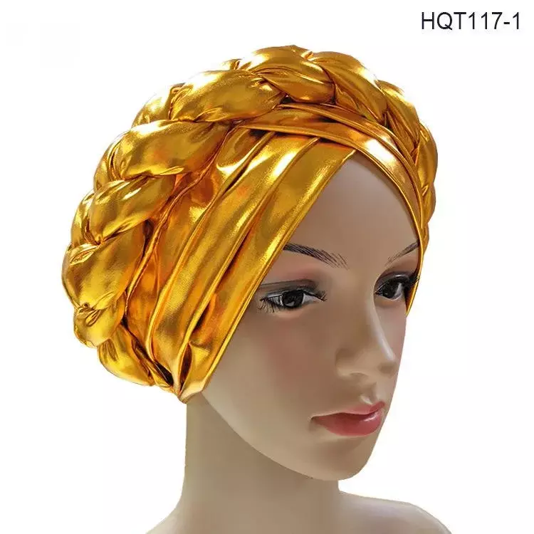 Turbans tressés pour femmes africaines, cravate de sauna, déjà faits à la main, casquette nigwin, Gele de mariage, enveloppes de tête pour dames