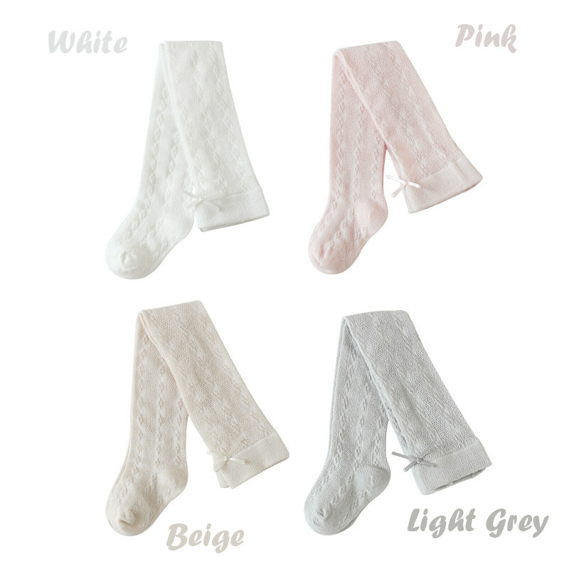 Pantimedias de algodón para bebé recién nacido, medias de Color puro, malla súper fina, estilo de moda, medias de 0M a 8 años