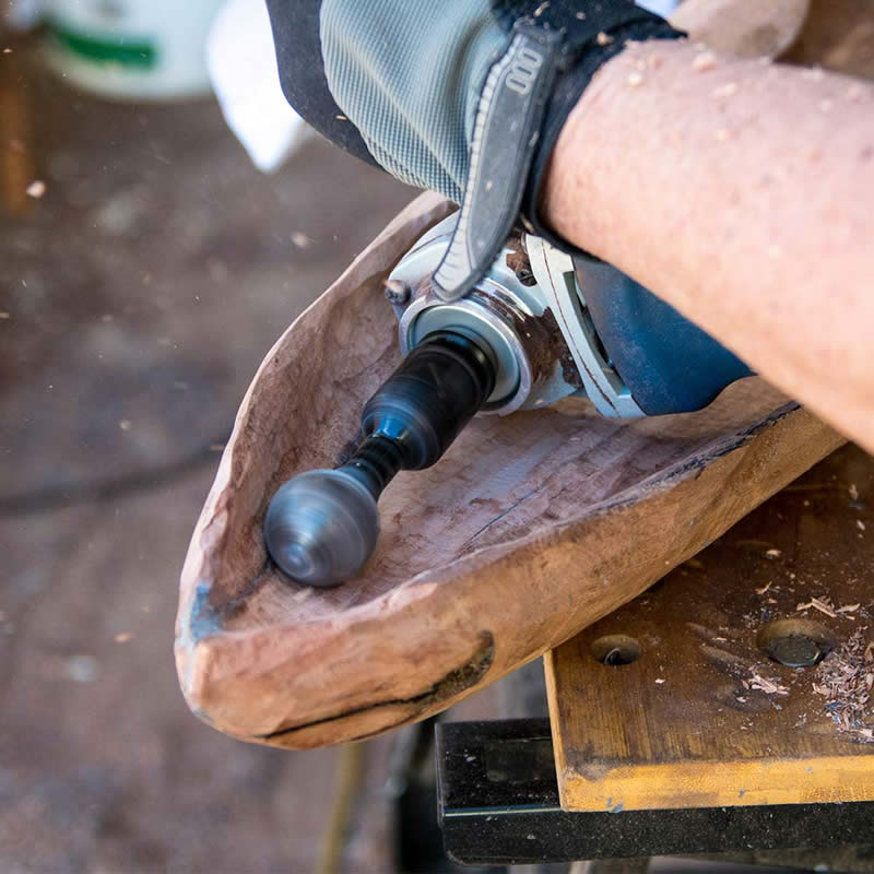 Husillos esféricos de Gouge de bola de 10mm/14mm en forma de Gouge de madera accesorio de tallado eléctrico para amoladora angular herramientas de tallado de ranura de madera