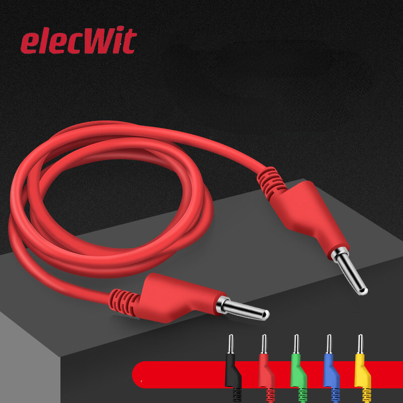 Double Ended High Voltage Power Test Connecting Wire 4mm Banana Plug Test Wire Silicone 1M Banana Jack