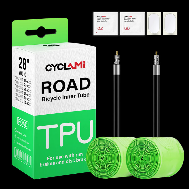 Choice CYCLAMI TPU Material Ultralight Bike Inner Tube 700C 18 32 Road MTB Bicycle Tire 45 65 85 mm Length French Valve 30g