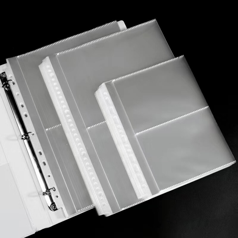 20Pcs A5 B5 Binder แขนด้านในหน้าผู้ถือแฟ้มมาตรฐานถุงเก็บกระเป๋า Organizer Photocard หลวมกระเป๋าซิปล็อคเอกสาร