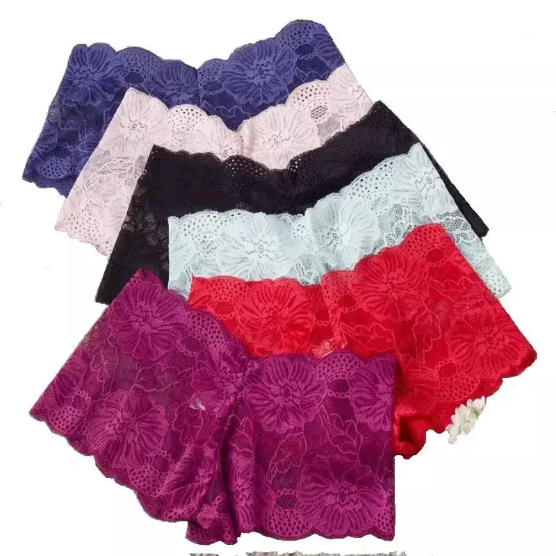 6Pcs Lace Panties Underwear Woman Comfortable Lingerie Female Intimates Transparent Panty  Women's Underpants
