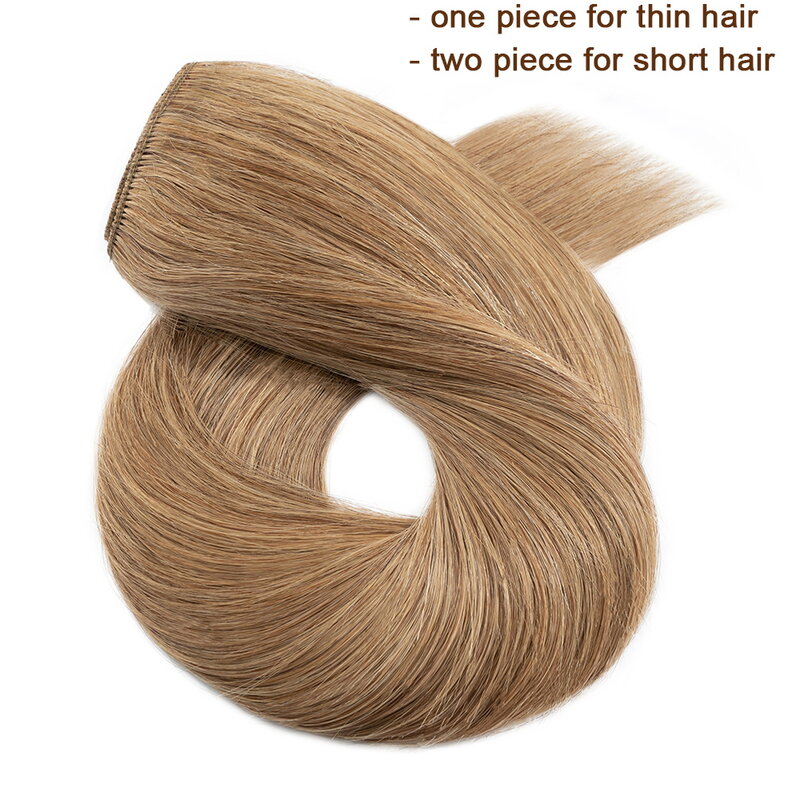 Rijke Keuzes Straight Een Stuk Clip In Hair Extensions Menselijk Haar Inslag 5 Clips In Natural Haarstukje Voor Vrouwen Goede dichtheid