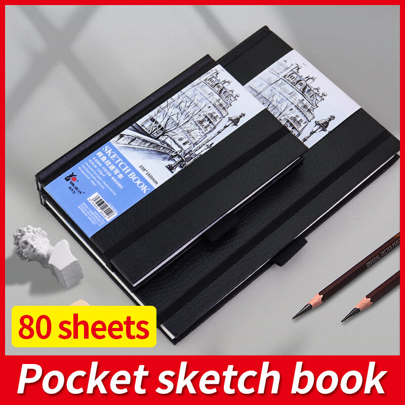 MIKAILAN SketchBook Hand Sketching Drawing Notebook Journal Planner For Student Artist Painting Art Supplies 80Sheet 130g