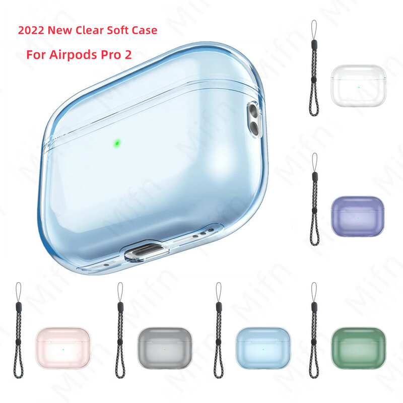 Transparante Beschermende Case Cover Voor Airpods Pro 2 Soft Skin Tpu Shockproof Case Cover Ontworpen Voor Airpods Pro 2 2022 oordopjes