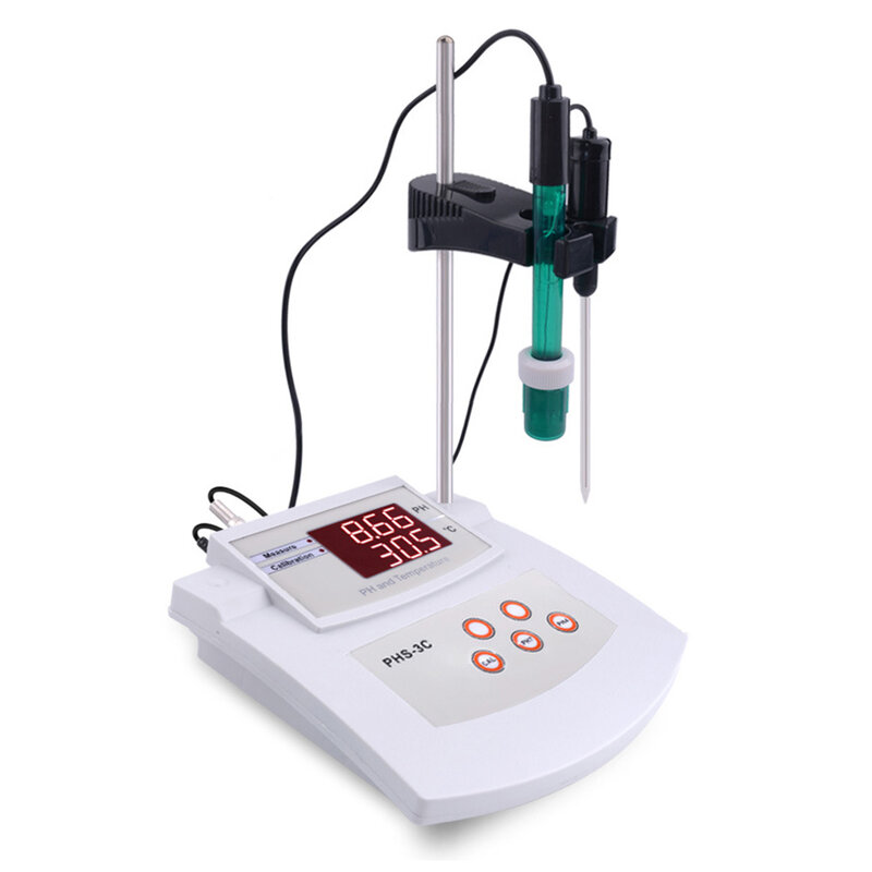 PHS-3C Desktop calibrazione automatica misuratore di acidità PH/termometro 2 in1digital PH tester analizzatore di qualità dell'acqua da laboratorio