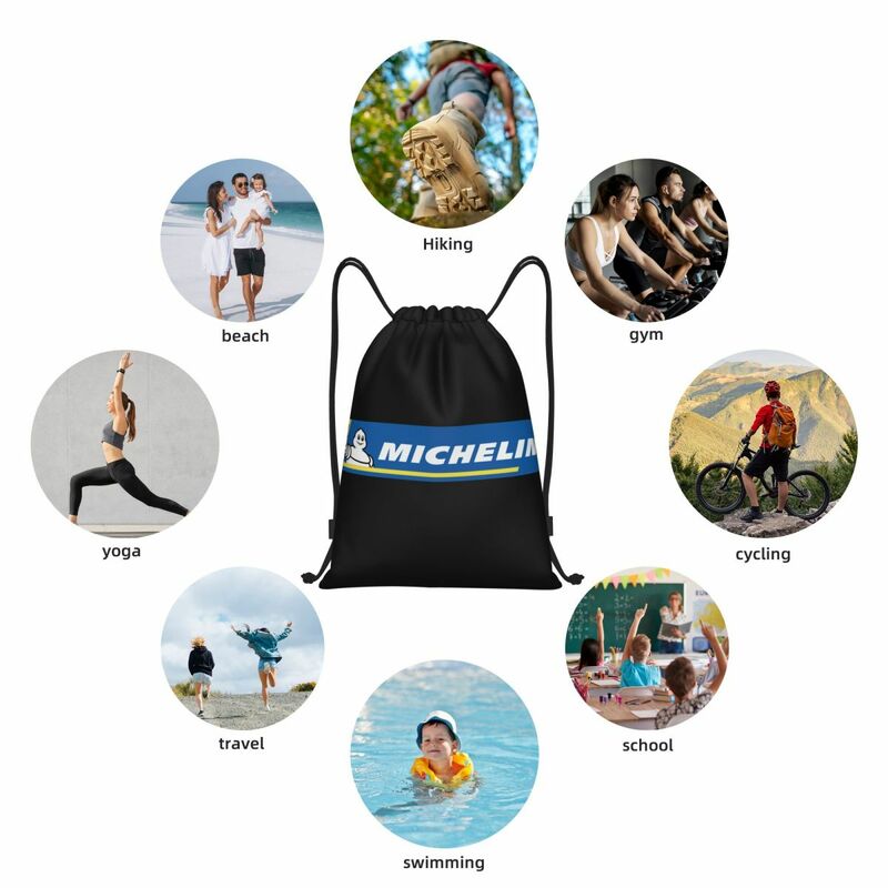 Mochila con cordón portátil con logotipo Michelin, bolsas de almacenamiento para deportes al aire libre, viajes, gimnasio, Yoga, nuevo
