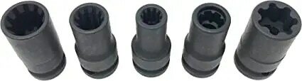 5 pçs vag pinças de freio soquete conjunto manga especial para vw ferramentas reparo mão e peças manutenção reparação automóvel
