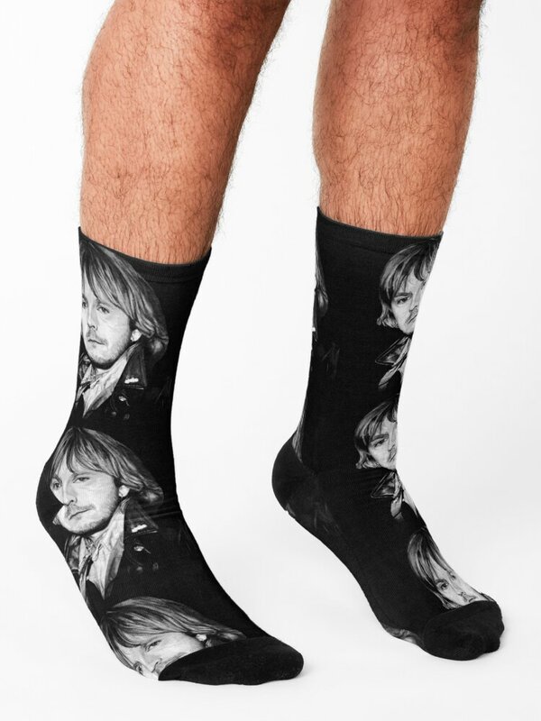 Homens e mulheres Renaud Portrait Socks, meias de luxo, ginásio, designer