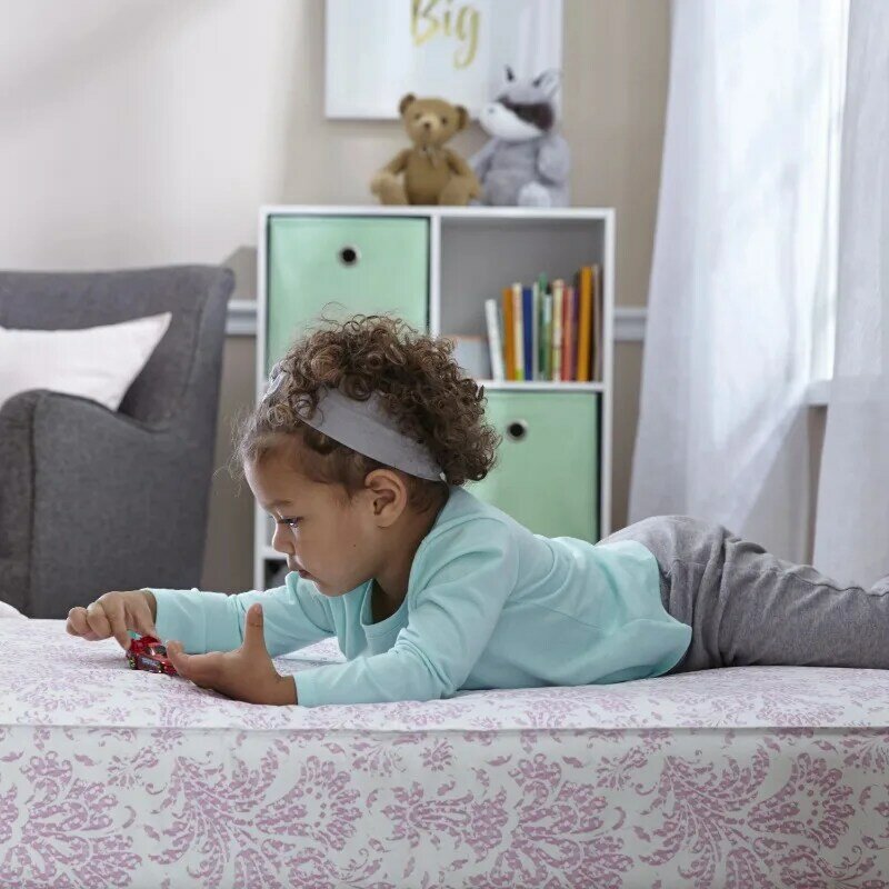 Высококачественный плотный матрас для детской кроватки и малышей, спираль 150, розовый