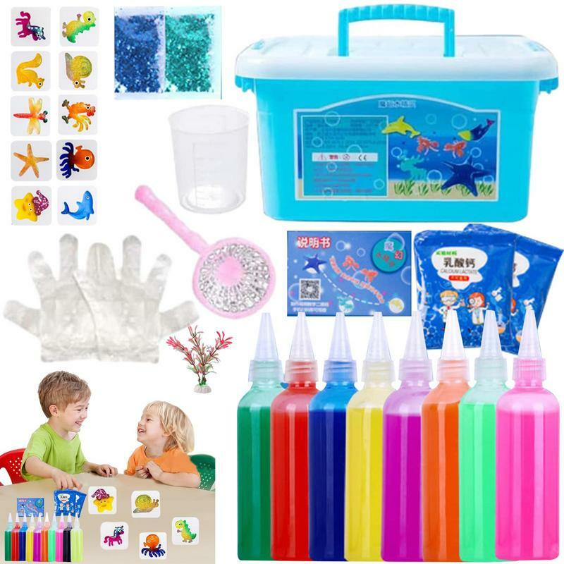Kit cetakan gel ajaib Elf air ajaib 3D, mainan gel air warna-warni fantastis, mainan peri Aqua Handmades DIY untuk anak-anak