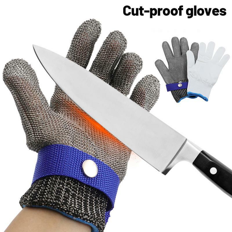 Перчатки с защитой от порезов, кухонные перчатки с белыми нейлоновыми перчатками, гигиенические и удобные безопасные рабочие перчатки для еды