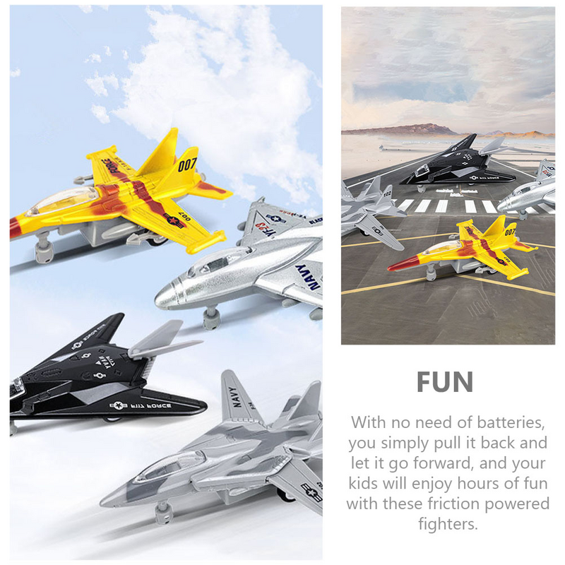 نموذج طائرة مقاتل من سبيكة ، طائرة بالقصور الذاتي ، ألعاب مضحكة للأطفال ، 4 *