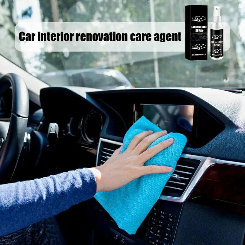 Interior Cleaner And Protectant Waterless 100ml Interior And Dashboard Cleaner Vehicle Detailing For Preventing Drying Stain